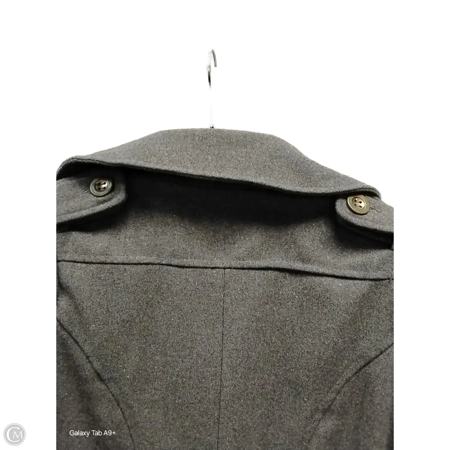 Coat Trench Coat By Venus In Grey, Size: Xs