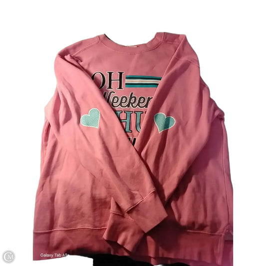 Jacket Shirt By Clothes Mentor In Pink, Size: Xl