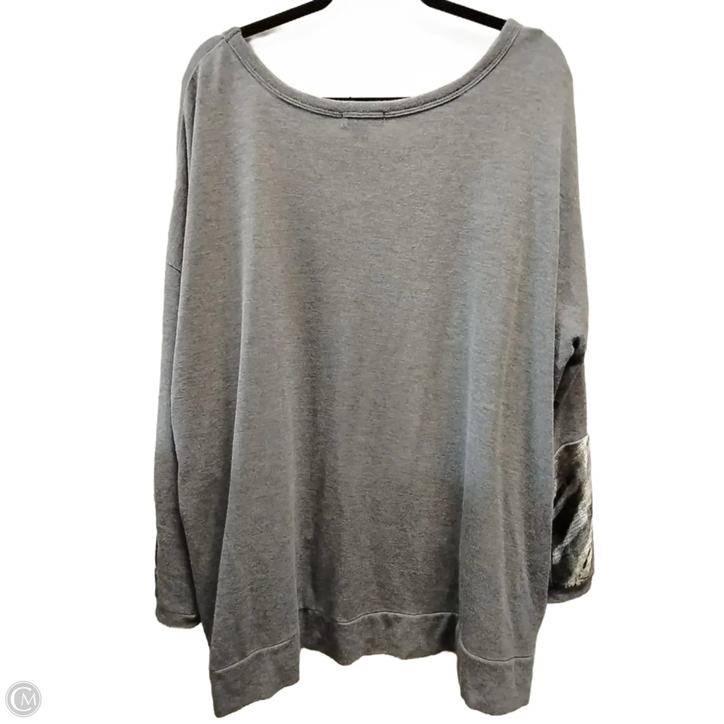 Top Long Sleeve By One World In Grey, Size: 3x