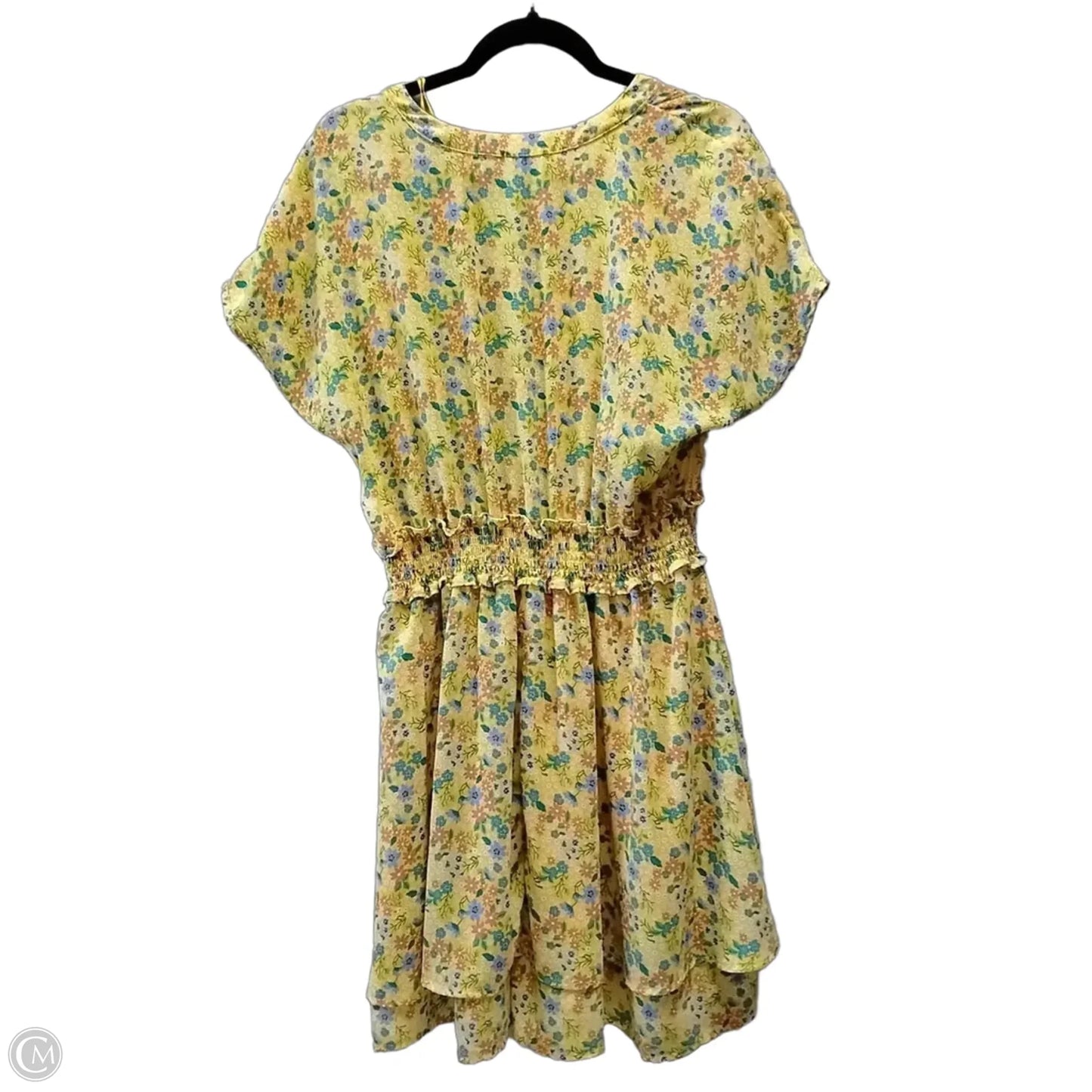 Dress Casual Midi By Time And Tru In Floral Print, Size: L