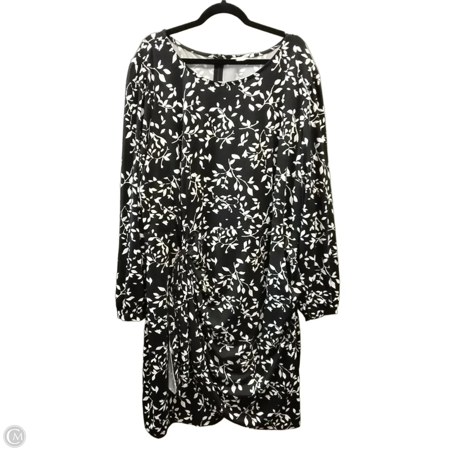 Dress Casual Midi By Cato In Black & White, Size: 4x