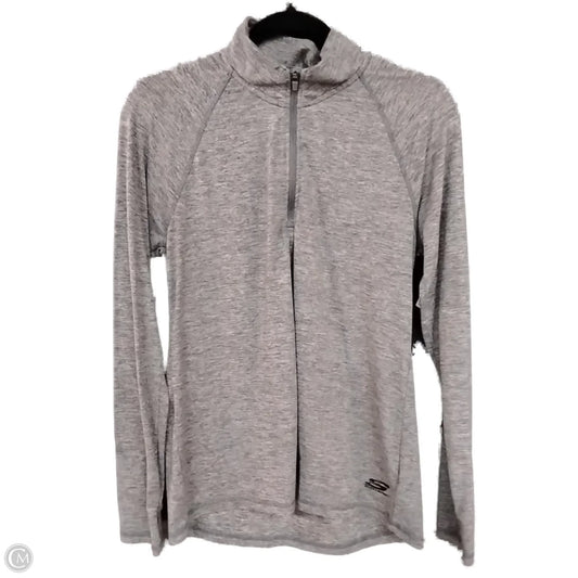 Athletic Sweatshirt Collar By Skechers In Grey, Size: L