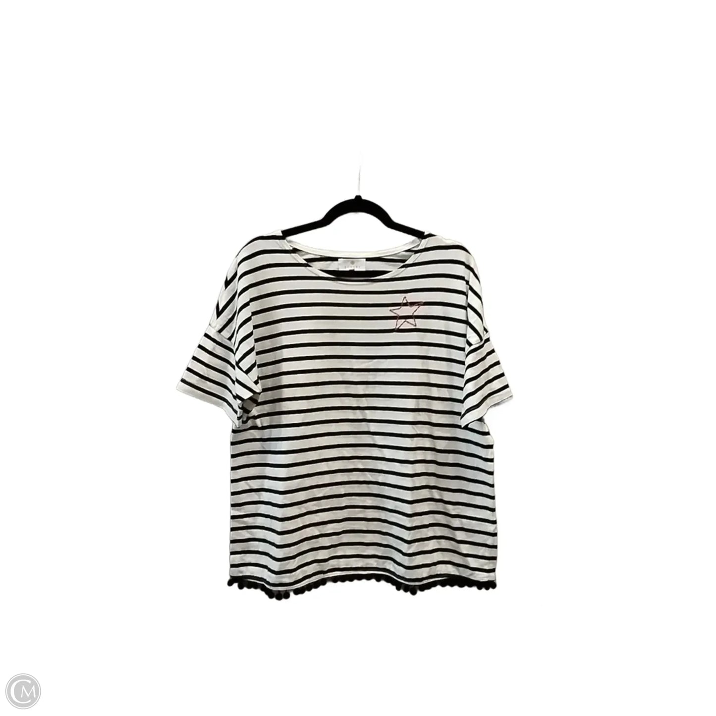 Top Short Sleeve By Sundry In Striped Pattern, Size: Xl
