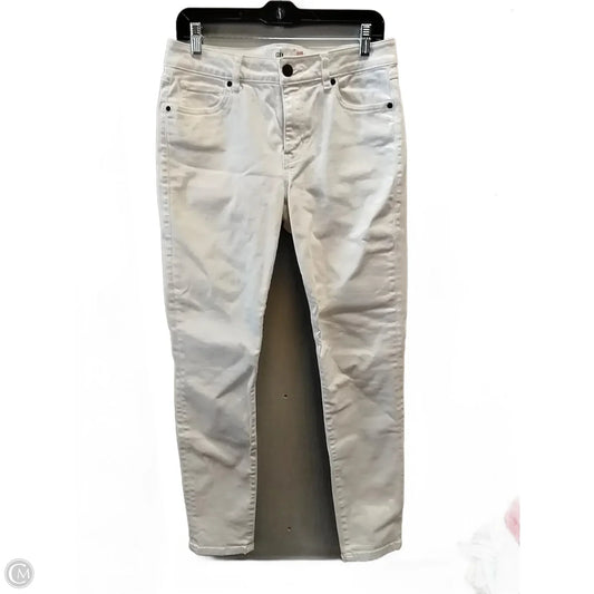 Jeans Skinny By Cabi In White, Size: 6