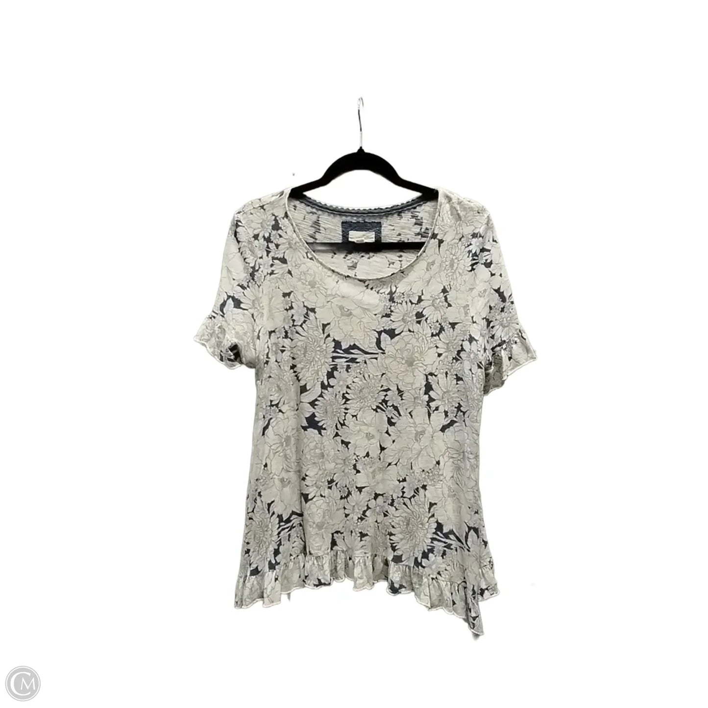 Top Short Sleeve By Cupio In Floral Print, Size: L