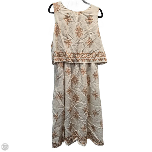 Dress Casual Maxi By Umgee In Cream, Size: L