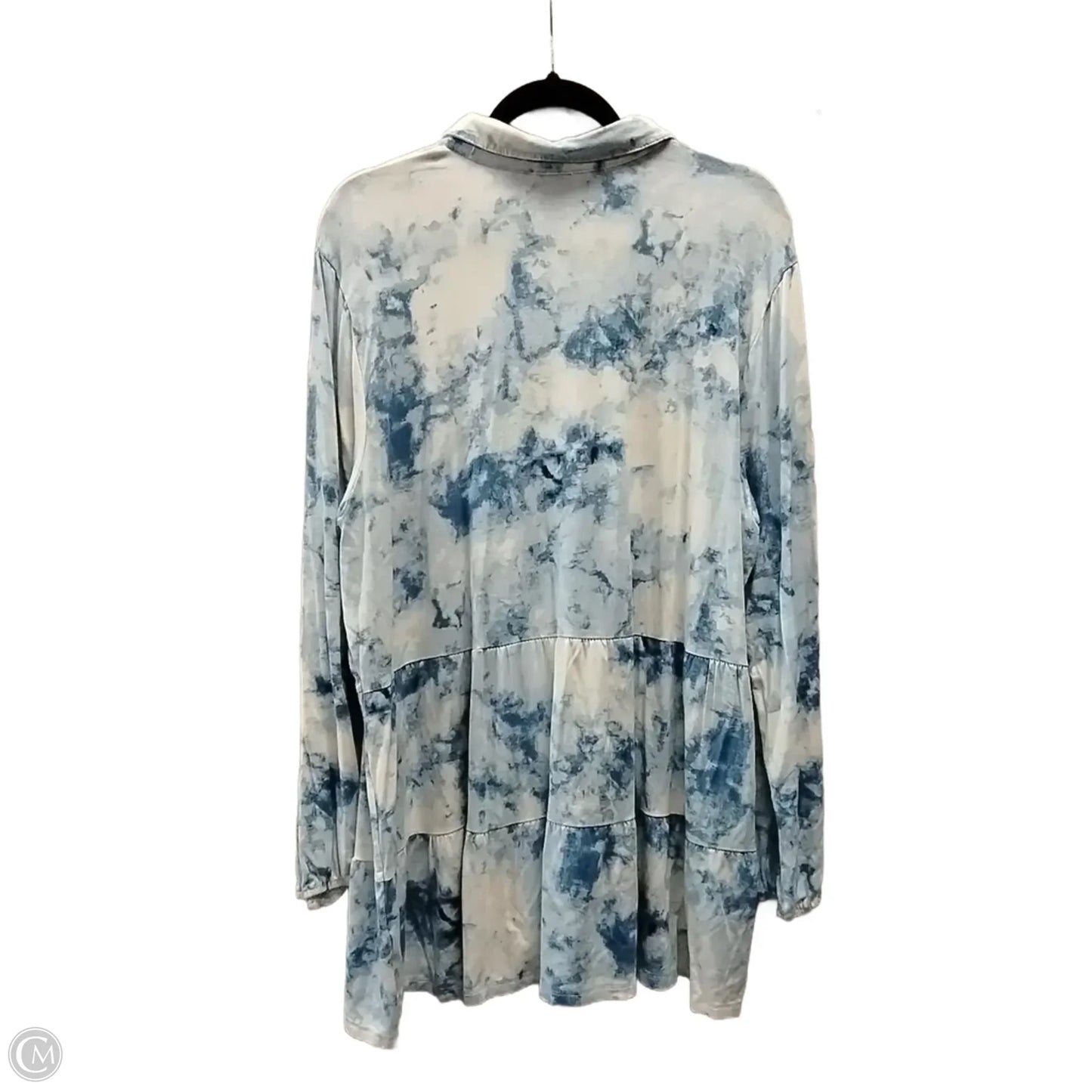 Top Long Sleeve By New Directions In Blue, Size: 2x