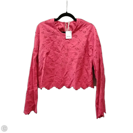 Top Long Sleeve By Free People In Red, Size: M