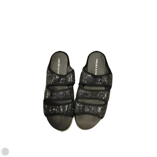 Sandals Heels Platform By Chelsea And Violet In Black, Size: 8