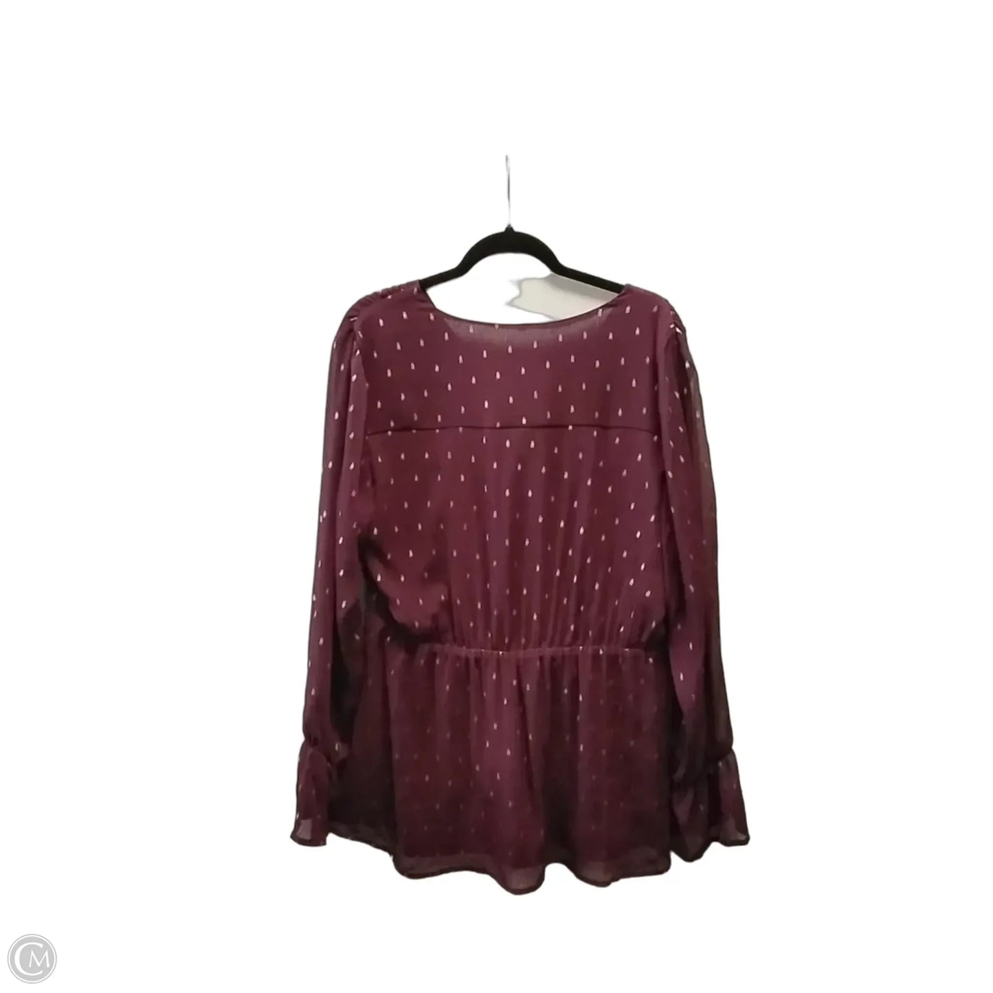 Blouse Long Sleeve By Lane Bryant In Mauve, Size: L