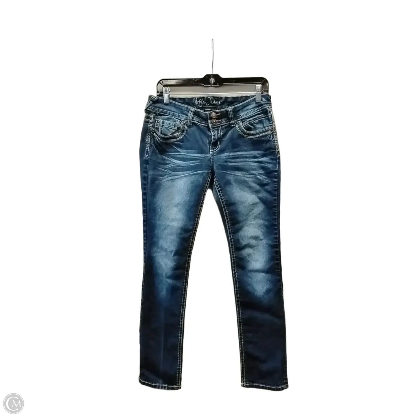 Jeans Straight By Clothes Mentor In Blue Denim, Size: 10