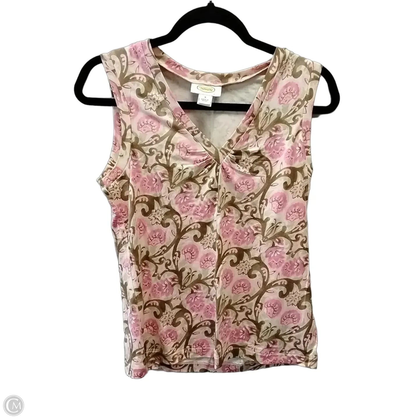 Top Sleeveless By Talbots In Brown & Pink, Size: S