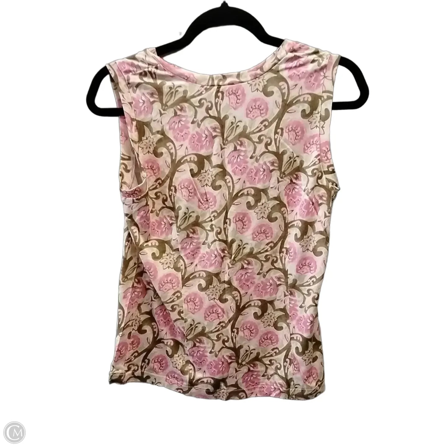 Top Sleeveless By Talbots In Brown & Pink, Size: S