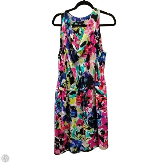 Dress Casual Midi By Chaus In Multi-colored, Size: 12