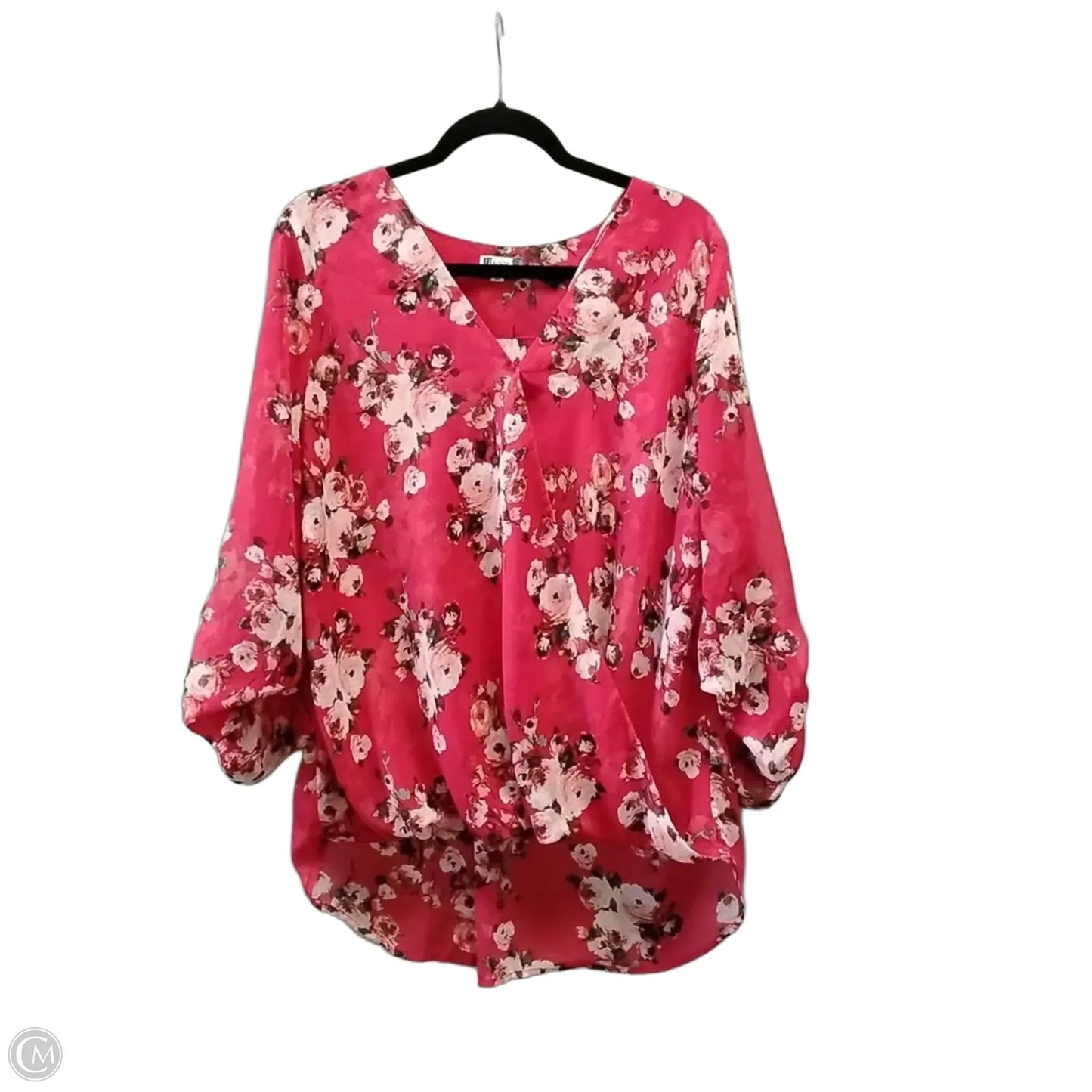 Blouse Long Sleeve By Kut In Red, Size: Xl