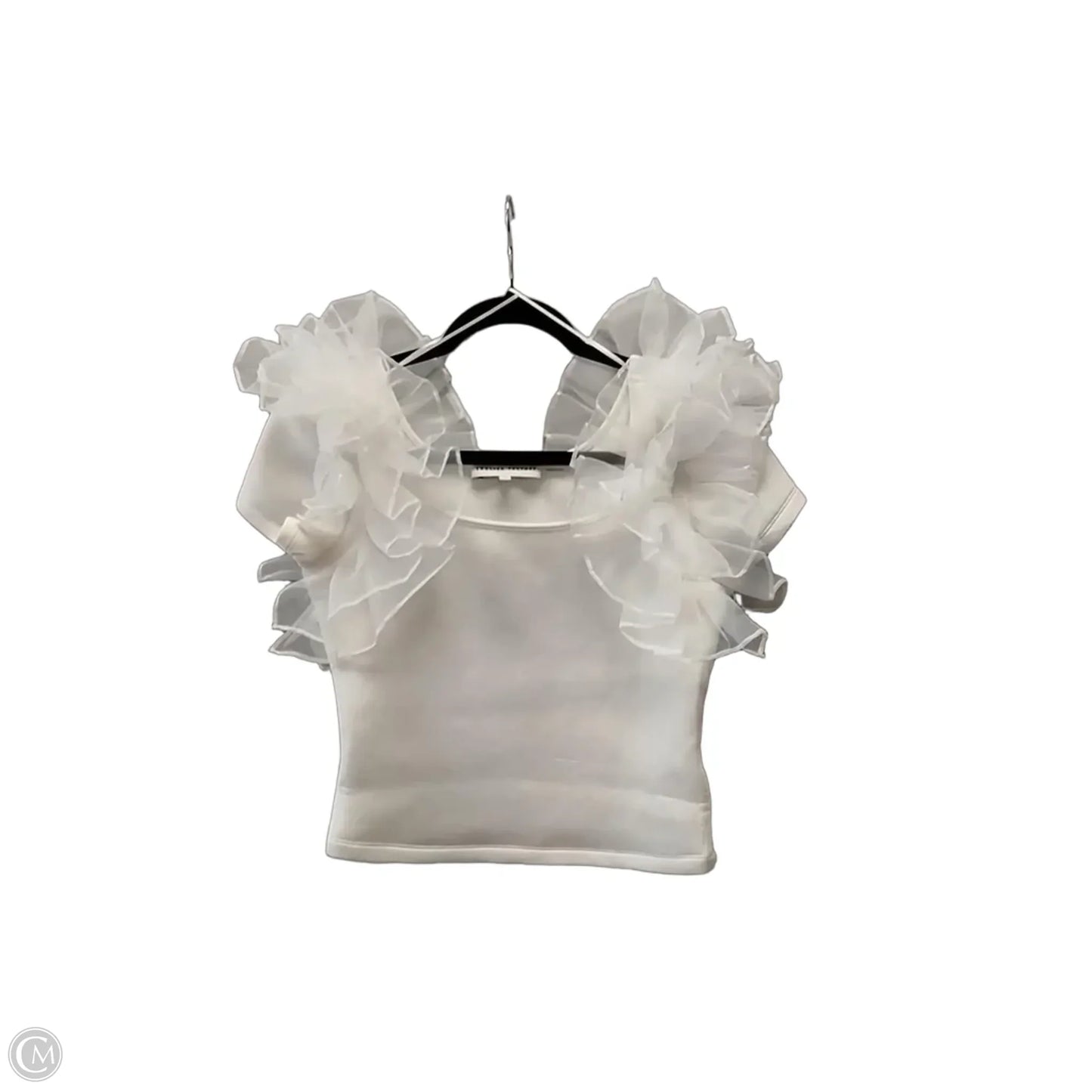 Top Short Sleeve By English Factory In White, Size: S
