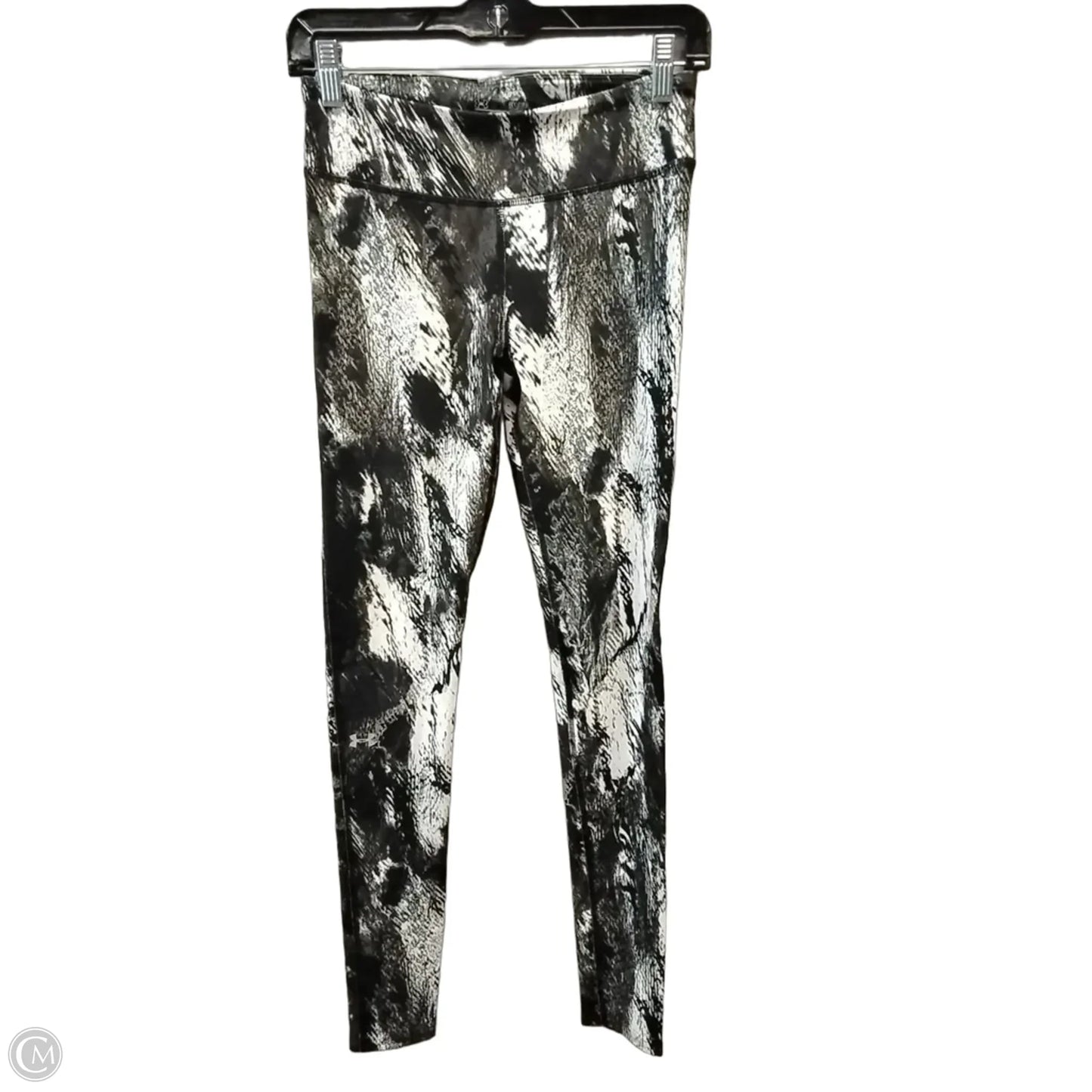 Athletic Leggings By Under Armour In Black & White, Size: S