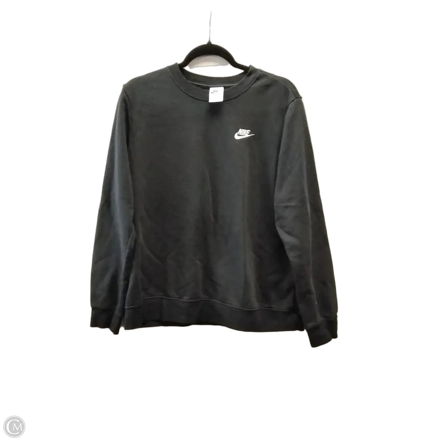 Athletic Sweatshirt Crewneck By Nike In Black, Size: L