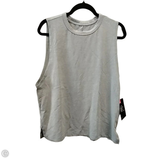Athletic Top Short Sleeve By Under Armour In Grey, Size: L