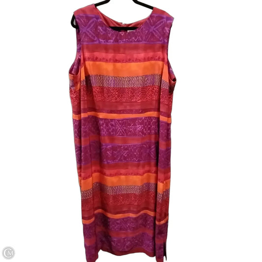 Dress Casual Maxi By Clothes Mentor In Multi-colored, Size: 24