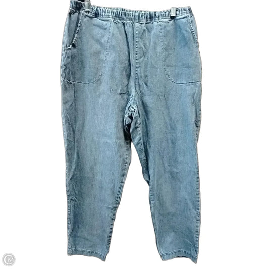 Jeans Straight By Croft And Barrow In Blue Denim, Size: 18