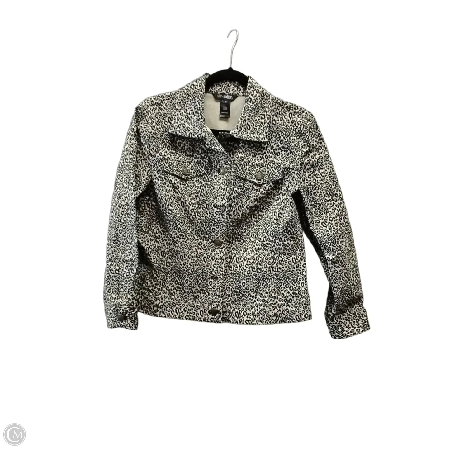 Jacket Denim By Multiples In Animal Print, Size: M
