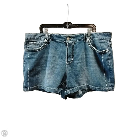 Shorts By Cato In Blue Denim, Size: 22w