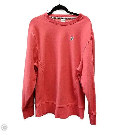 Sweatshirt Crewneck By Pink In Red, Size: L