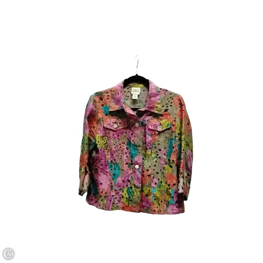 Top Long Sleeve By Ruby Rd In Floral Print, Size: M