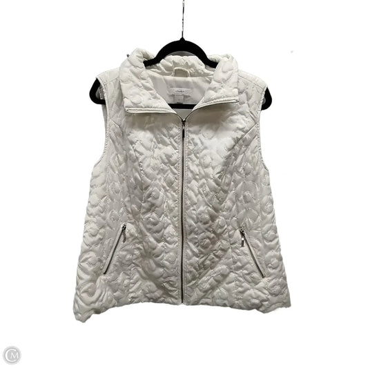 Vest Puffer & Quilted By Cj Banks In White, Size: 1x