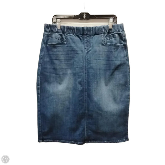 Jeans Skirt By Christopher And Banks In Blue, Size: 12