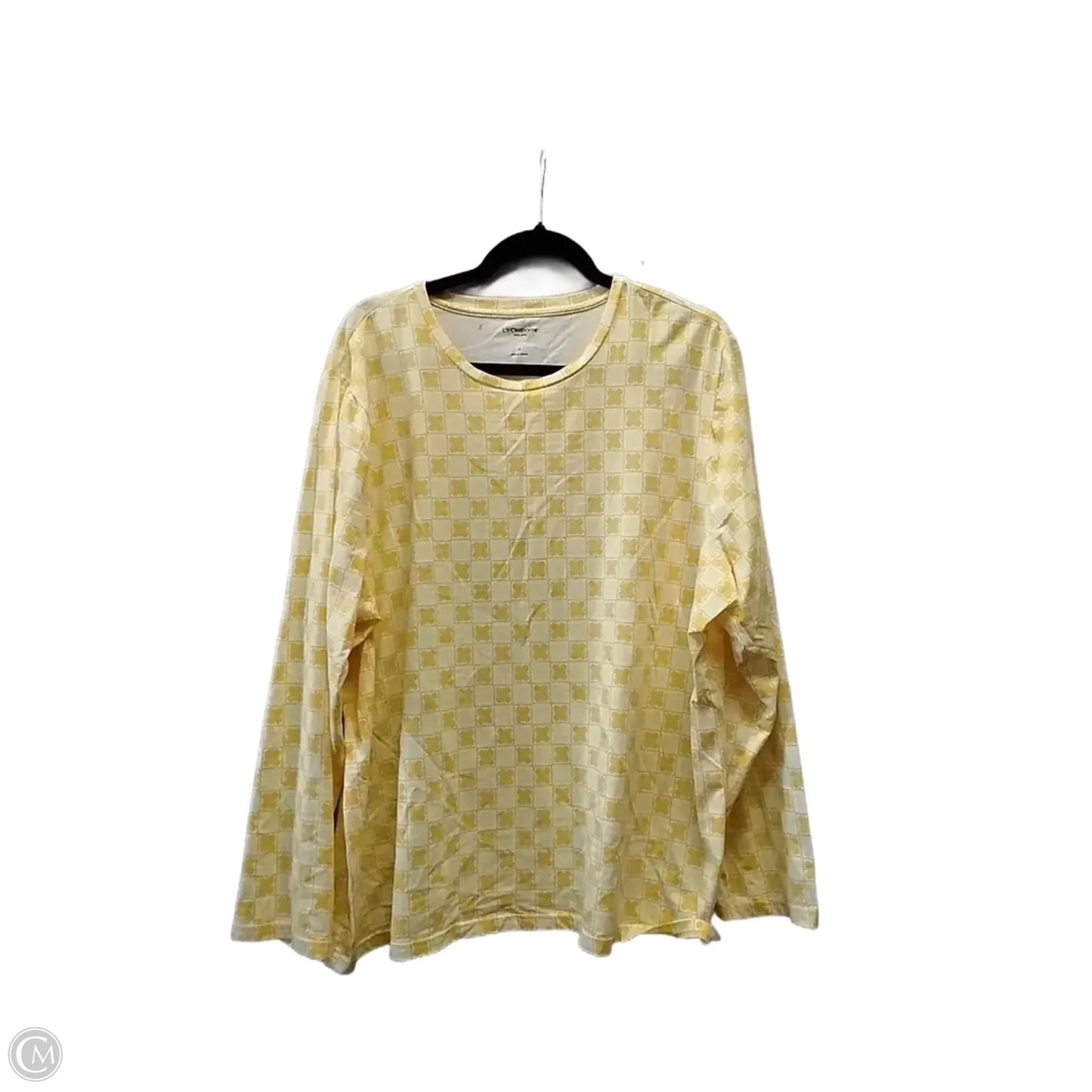 Top Long Sleeve By Liz Claiborne In Yellow, Size: 3x