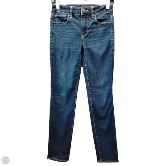 Jeans Straight By American Eagle In Blue Denim, Size: 2
