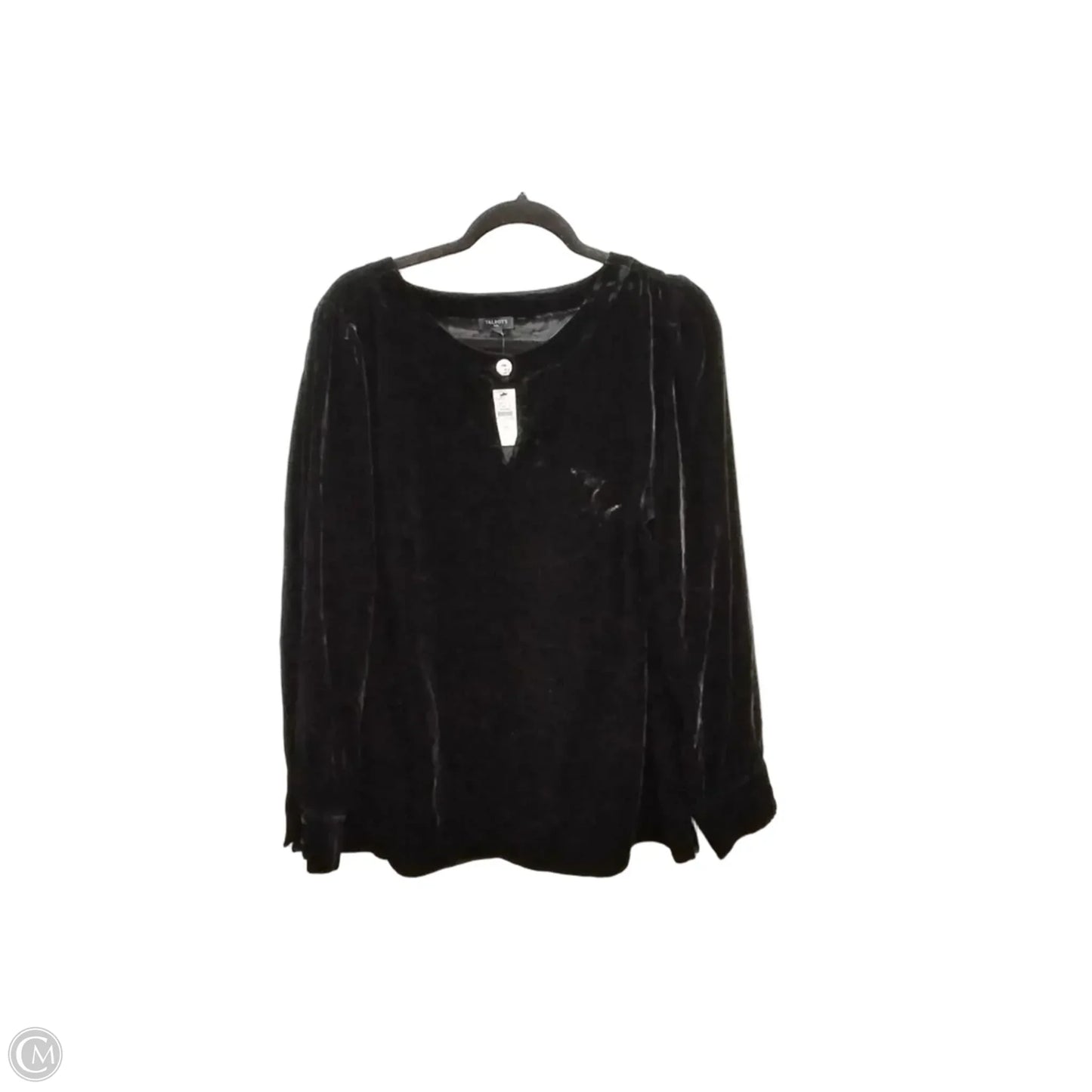 Top Long Sleeve By Talbots In Black, Size: Xsp
