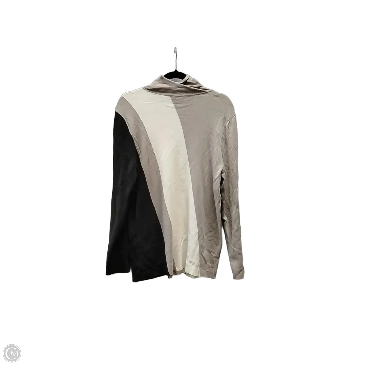 Sweater By Chicos In Tan & White, Size: Xl