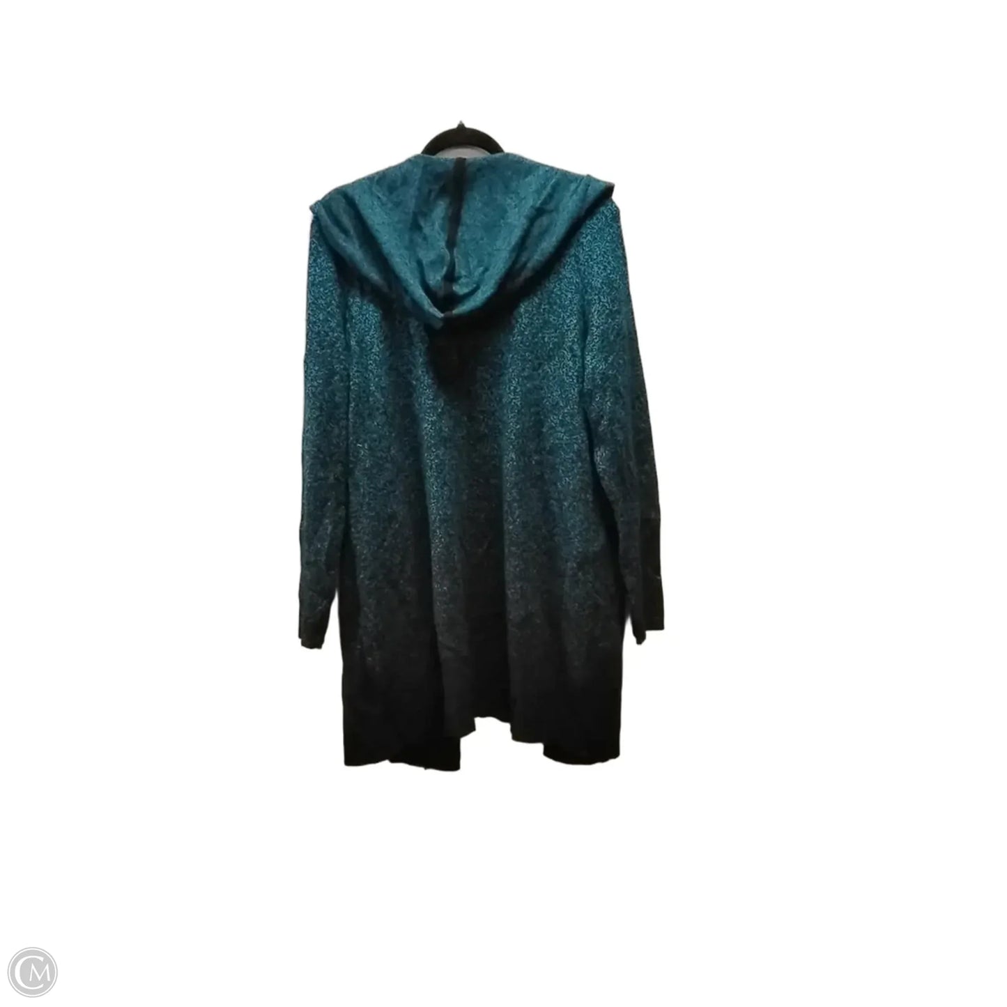 Cardigan By Chicos In Black & Blue, Size: L