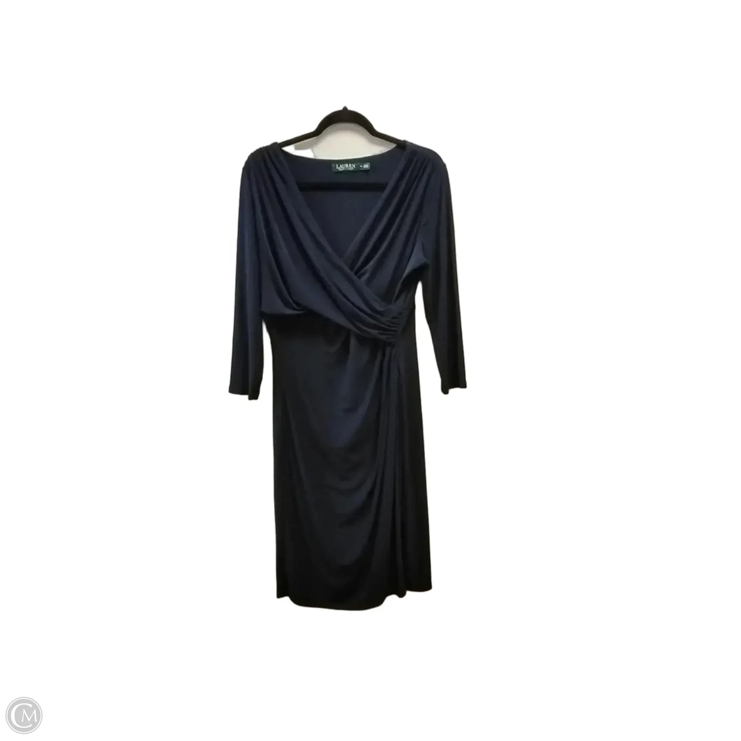 Dress Casual Midi By Ralph Lauren In Navy, Size: 14