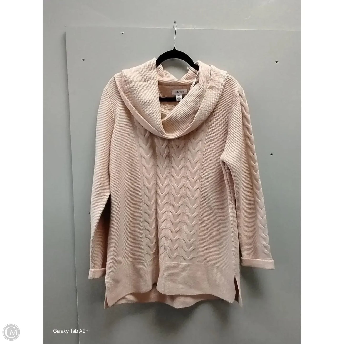 Sweater By Calvin Klein In Peach, Size: L