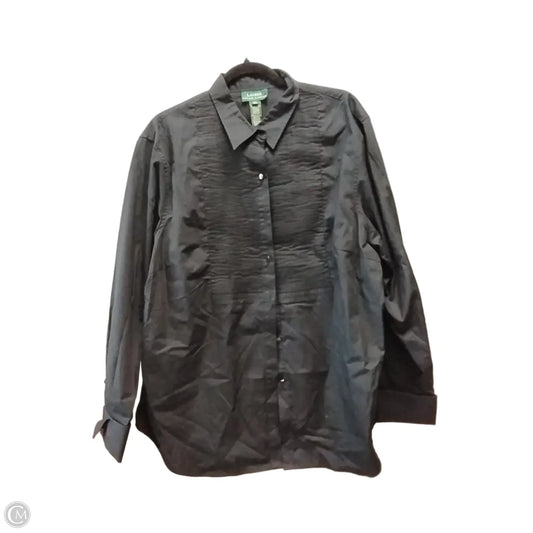 Top Long Sleeve By Ralph Lauren In Black, Size: 2x