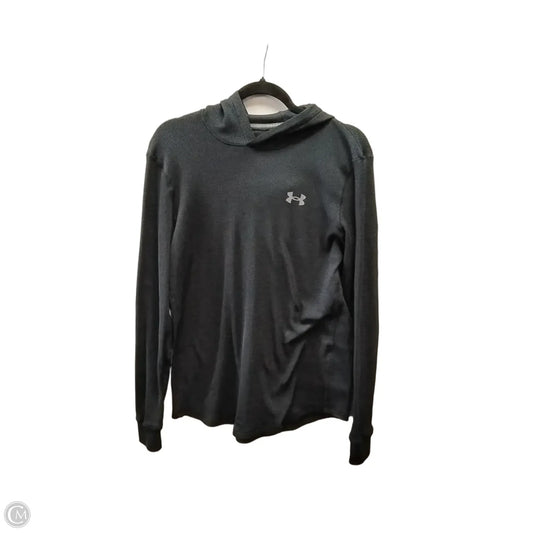 Athletic Top Long Sleeve Hoodie By Under Armour In Black, Size: S
