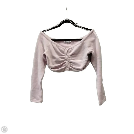 Top Long Sleeve By Zara In Pink, Size: M