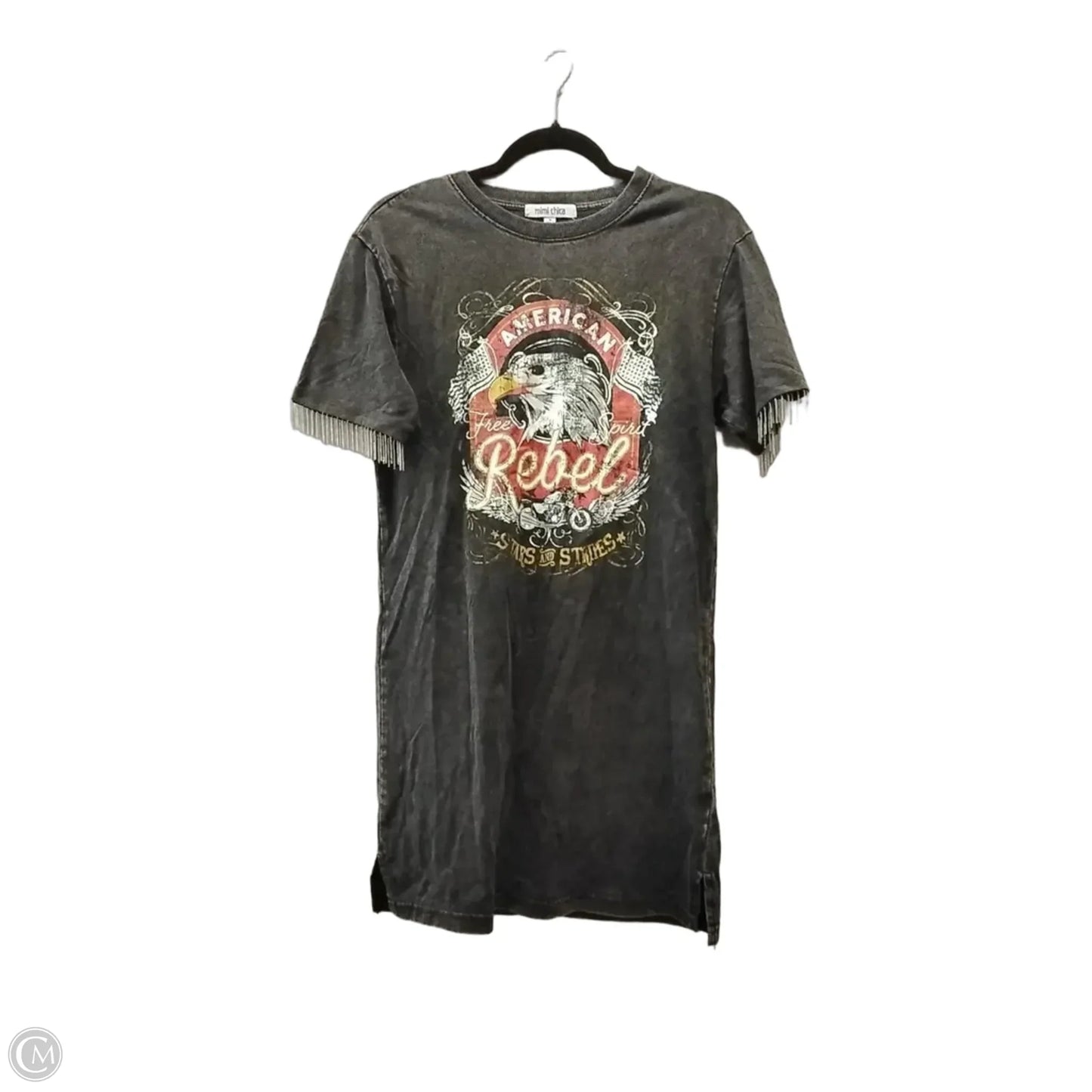 Top Short Sleeve By Mimi Chica In Grey, Size: M