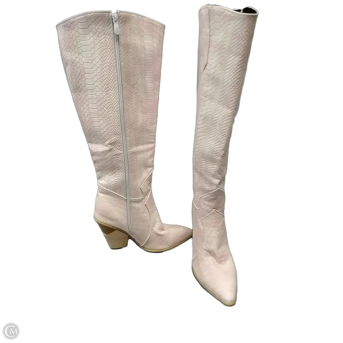 Boots Western By Cme In Snakeskin Print, Size: 10.5