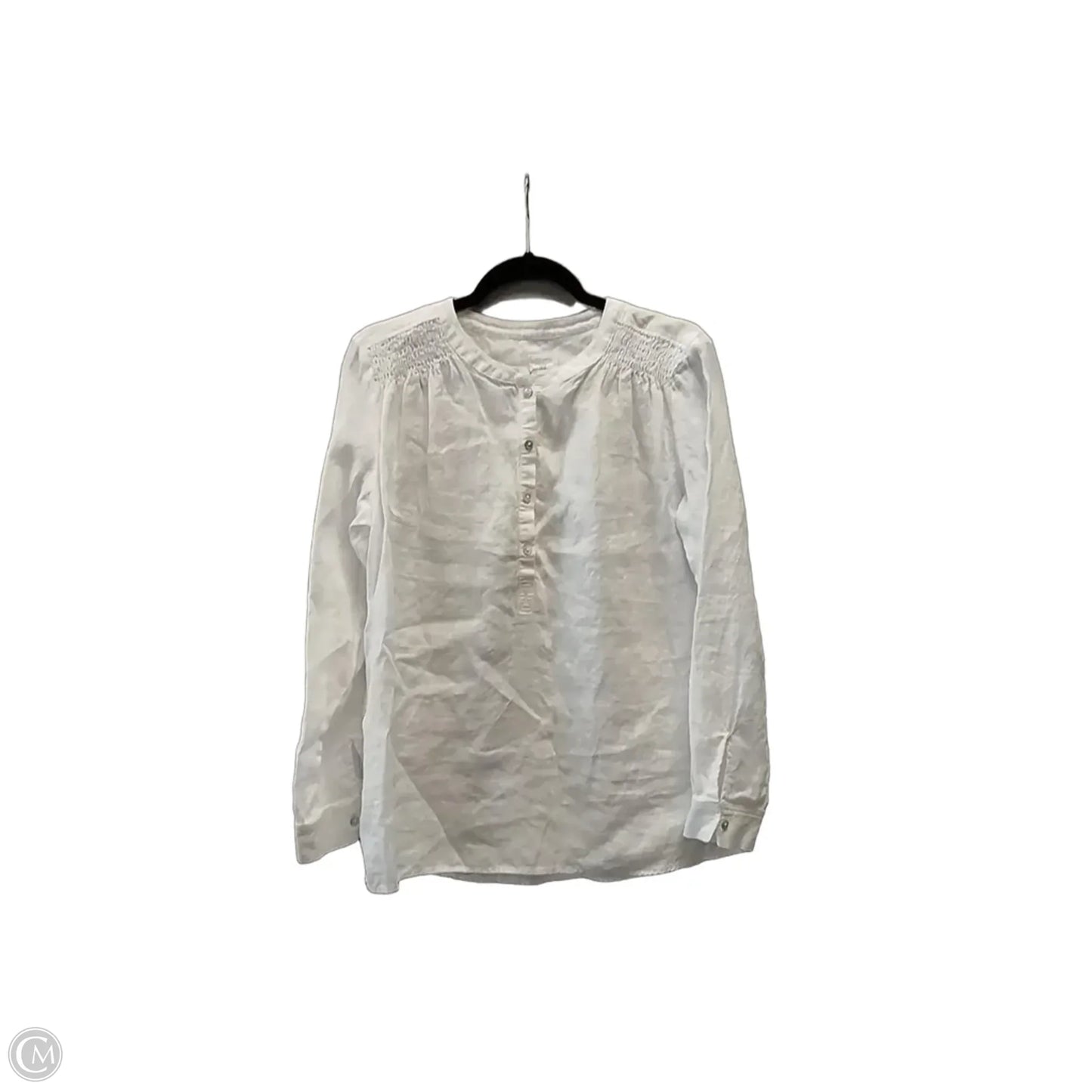 Top Long Sleeve By Sigrid Olsen In White, Size: M