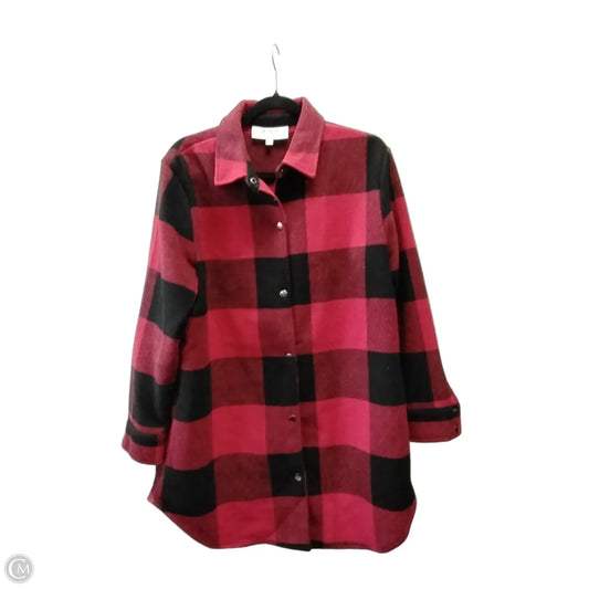Jacket Fleece By Bb Dakota In Plaid Pattern, Size: L