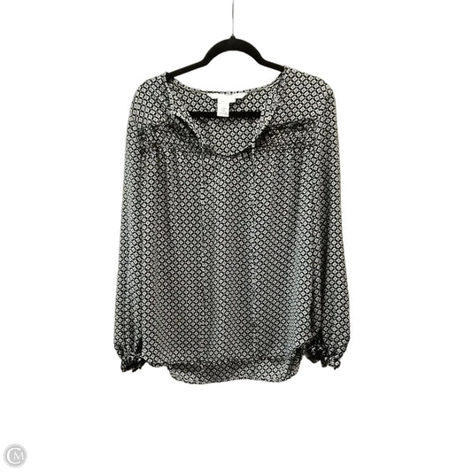 Top Long Sleeve By Max Studio In Black, Size: M