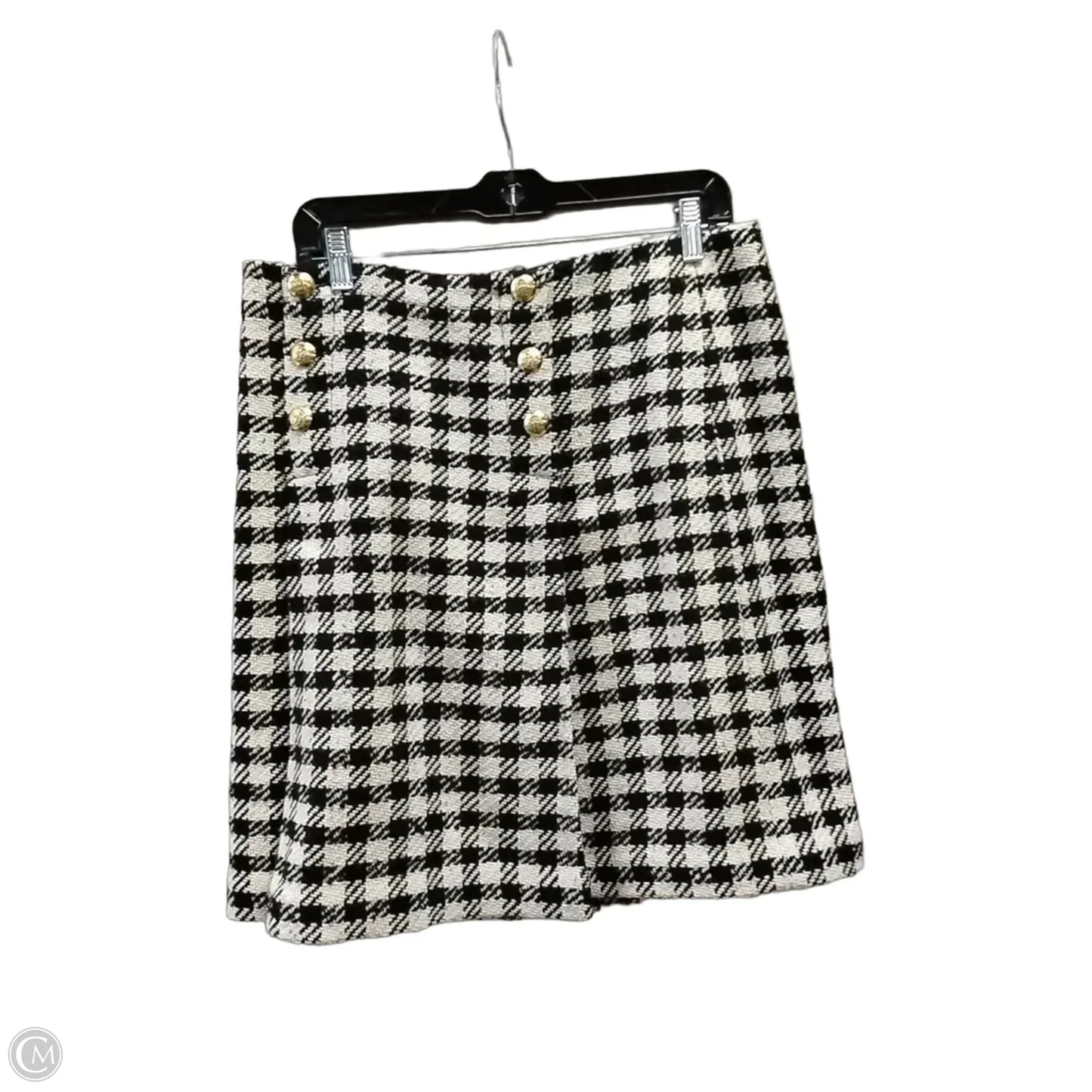 Skirt Midi By Talbots In Black & Cream, Size: 8