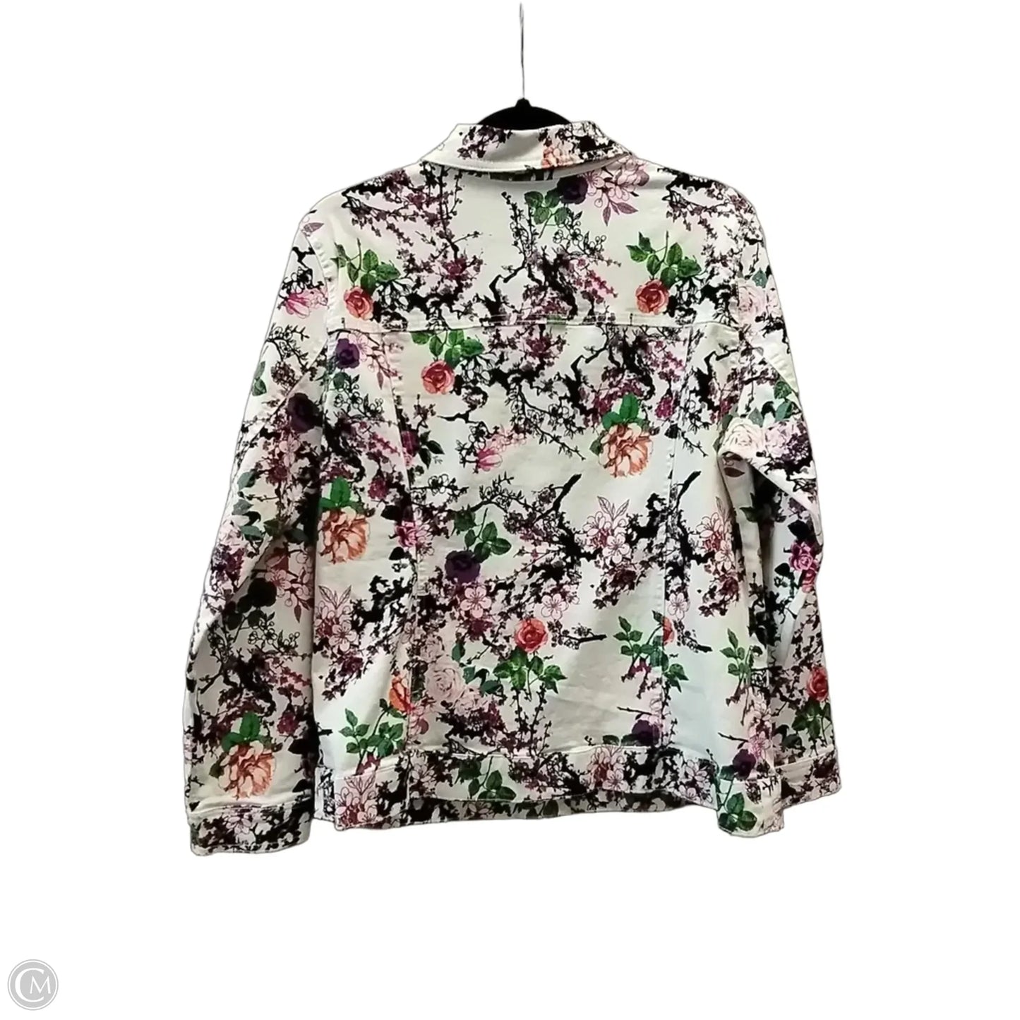 Jacket Denim By Koret In Floral Print, Size: 12