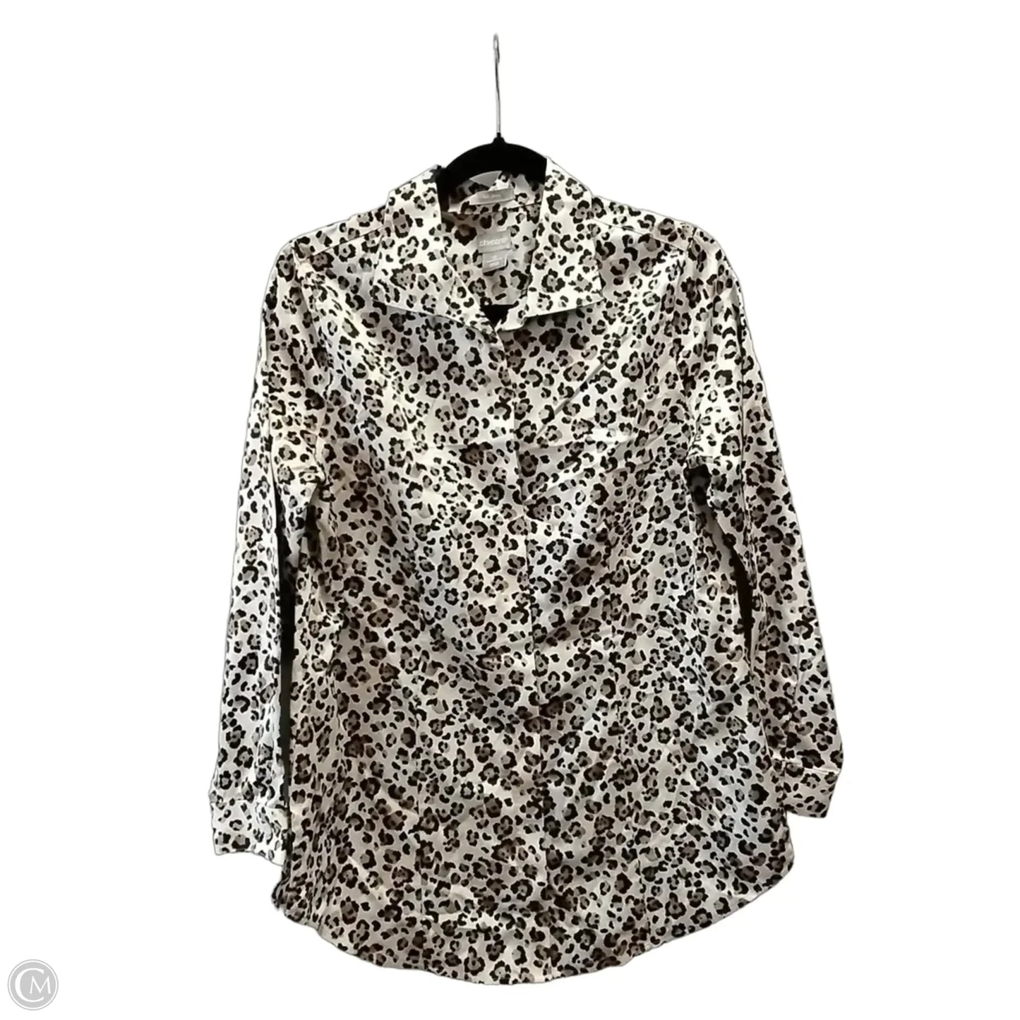 Top Long Sleeve By Chicos In Animal Print, Size: Xs
