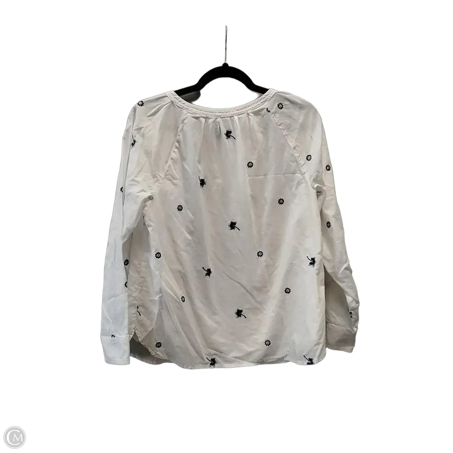 Top Long Sleeve By Talbots In White, Size: Mp